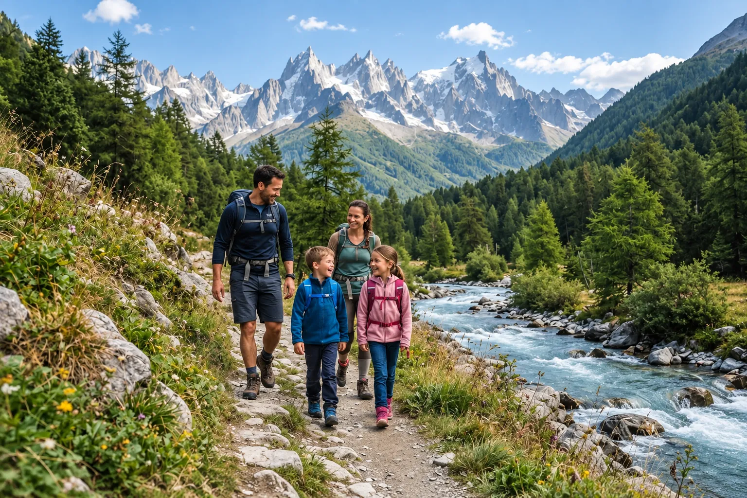 Famille Randonee Montagne